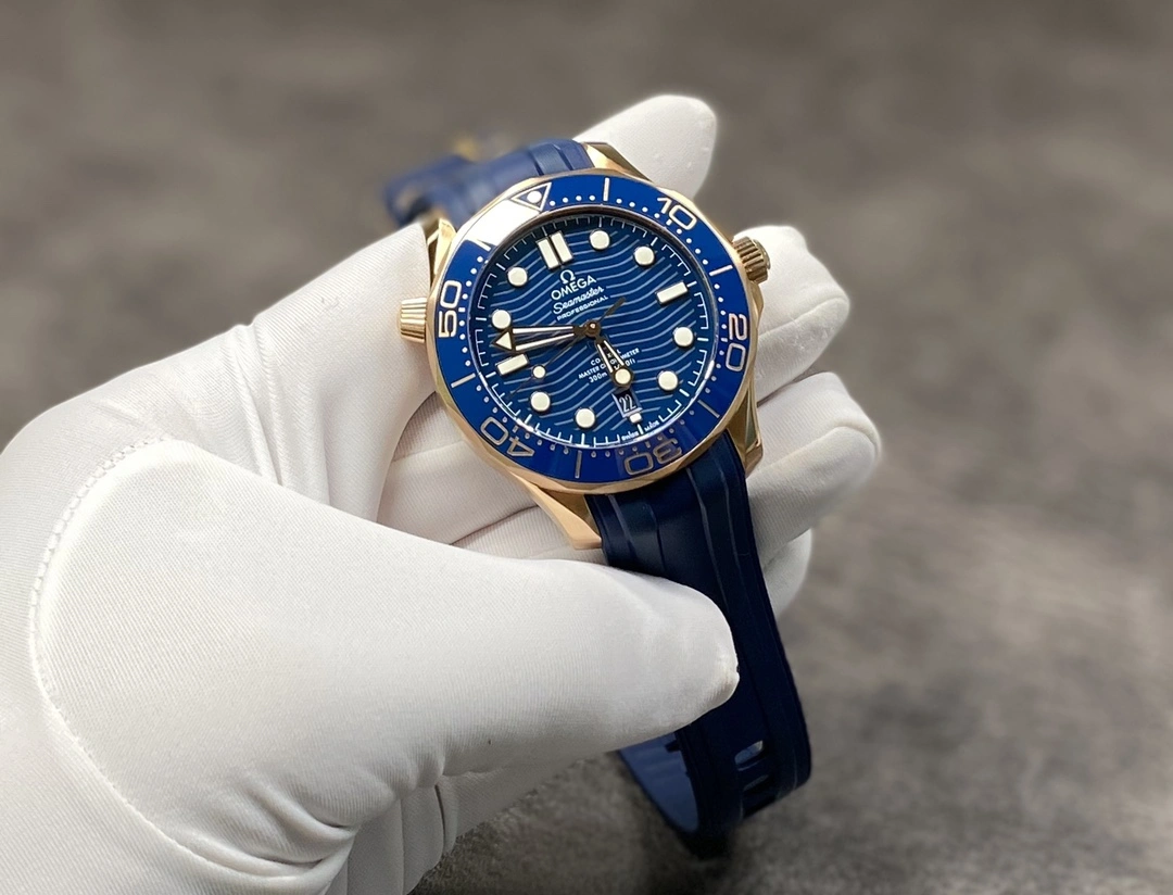 CBD Factory Omega Seamaster Diver 300M 42mm 18K Sedna Gold Blue Wave Dial Blue Ceramic Bezel (210.62.42.20.03.001) 1:1 Super Clone – DD8800 Movement Comfortable 276